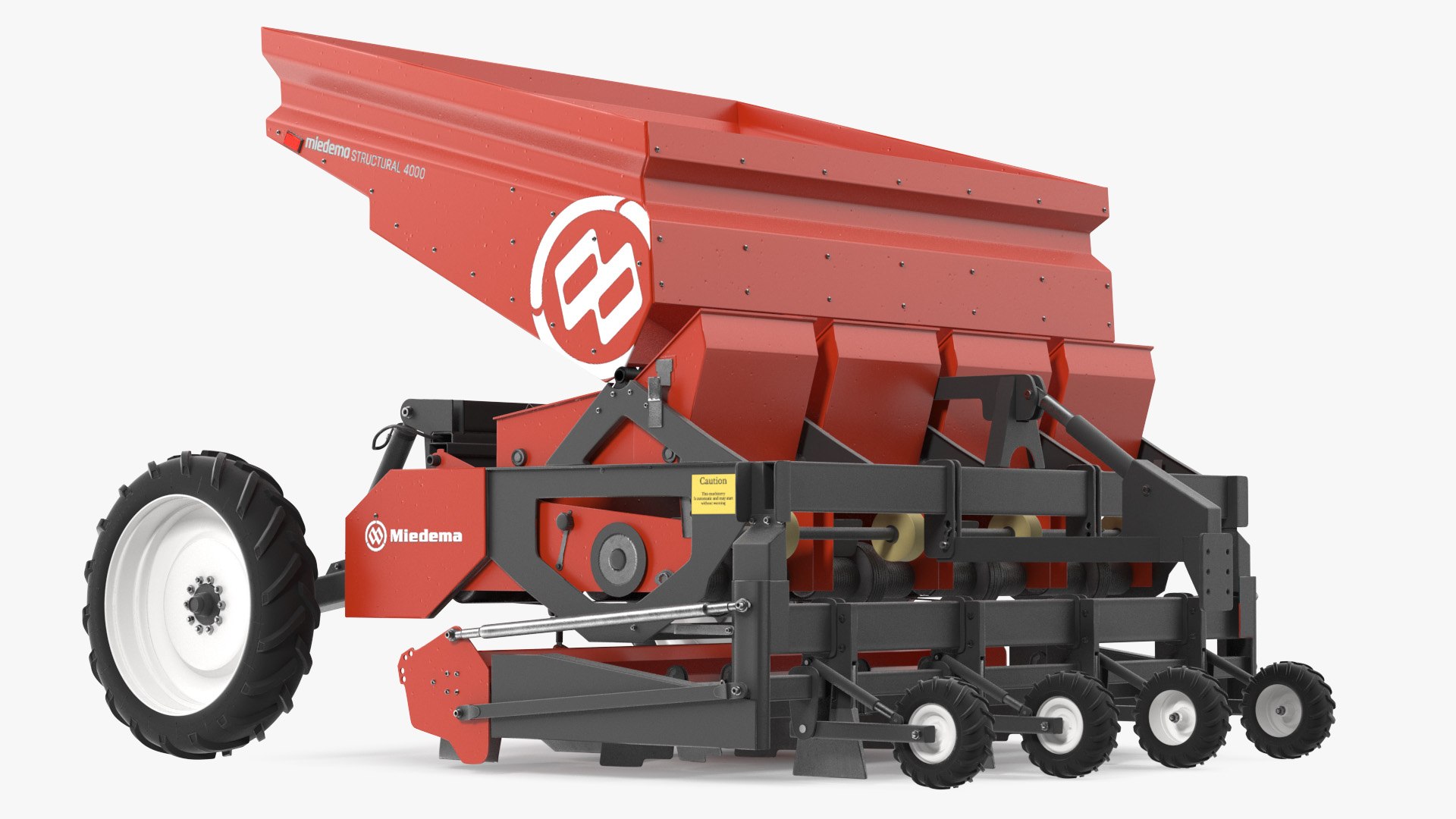 Miedema Structural 4000 Potato Planter Red 3D model preview