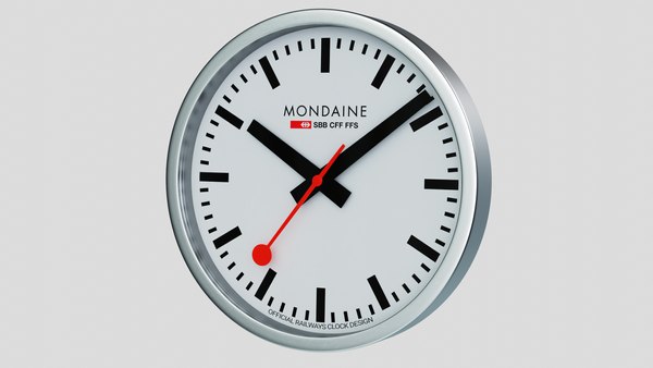 modelo 3d Reloj de pared suizo Mondaine STOP2GO 40cm TurboSquid