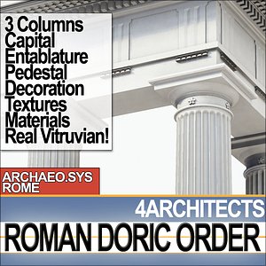 Roman Doric Column, Order & Entablature