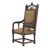 Gothic Style Armchairs France 19th Century