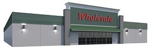 retail store building grocery 3D model
