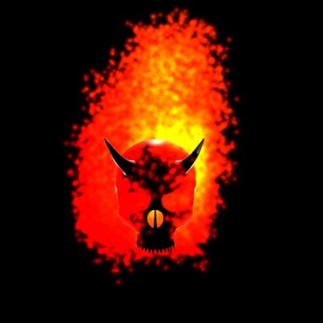 Demonic Evil Flaming Skull Blend