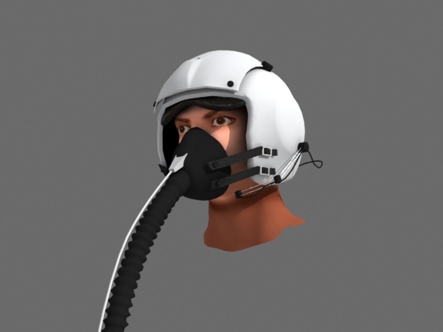 Pilot Helmet 3d Model