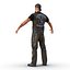 Biker Man Rigged 2 con piel modelo 3D