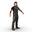 Biker Man Rigged 2 con piel modelo 3D