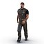 Biker Man Rigged 2 con piel modelo 3D