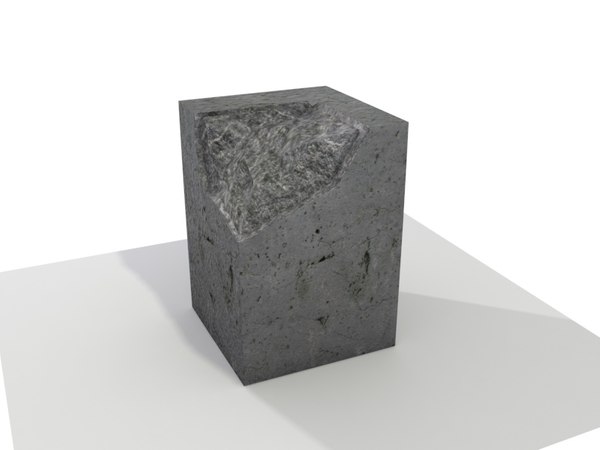 square concrete blocks broken 3d model