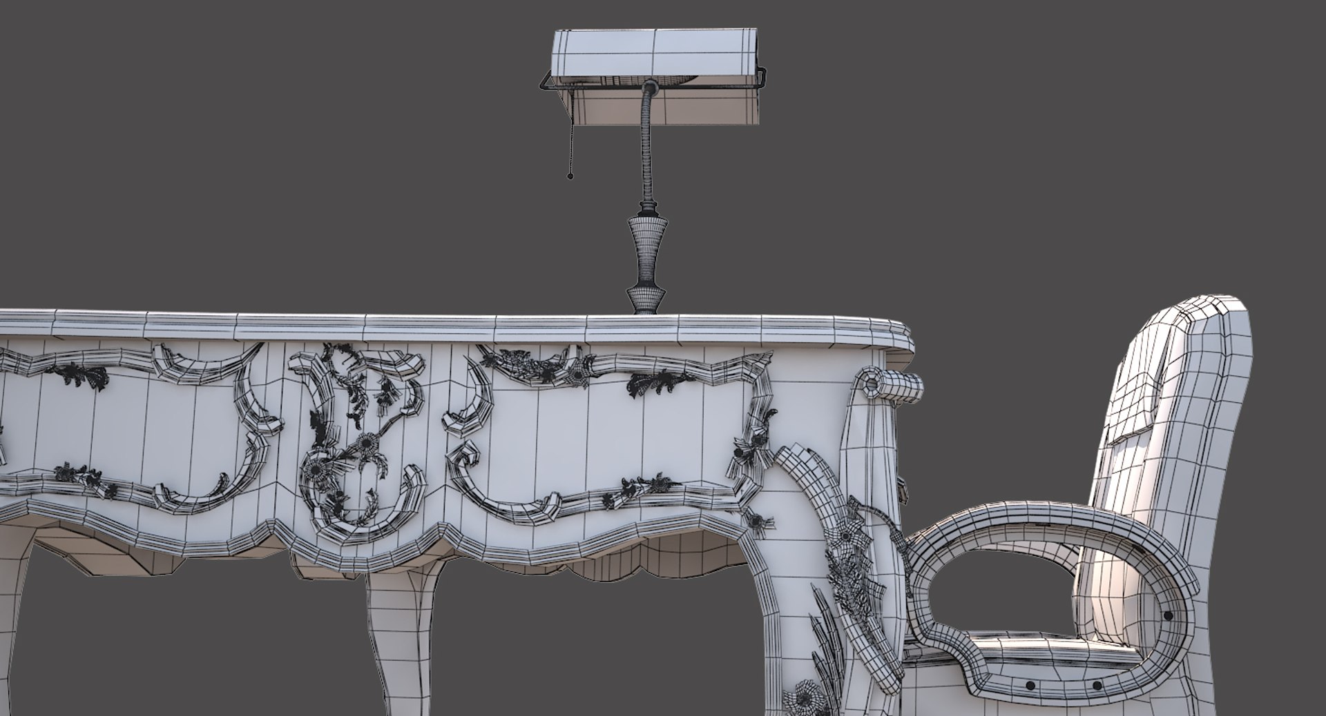 3D Model Classic Office Table - TurboSquid 1201343
