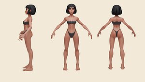 teenage girl basemesh model