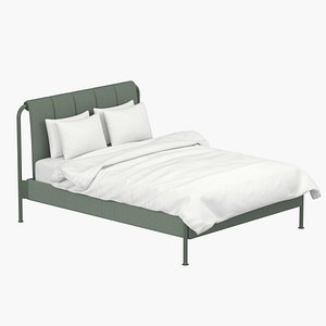 Tallasen Upholstered bed frame  Kulsta grey-greenLuroy PBR model