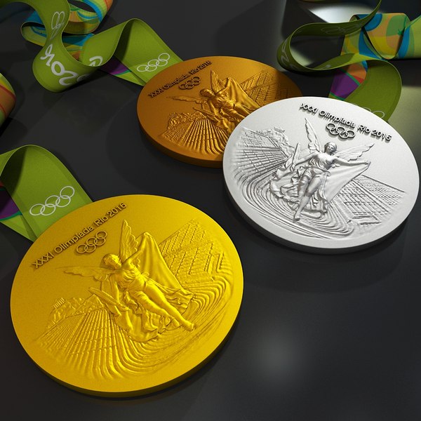 rio 2016 olympic medal 3d model