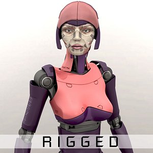 humanoid rigged 3D model