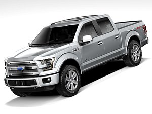 3D model Ford F-150 Platinum Crew Cab 2015