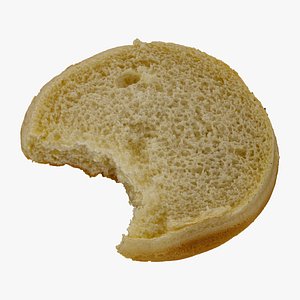 3D hamburger bun bitten 01
