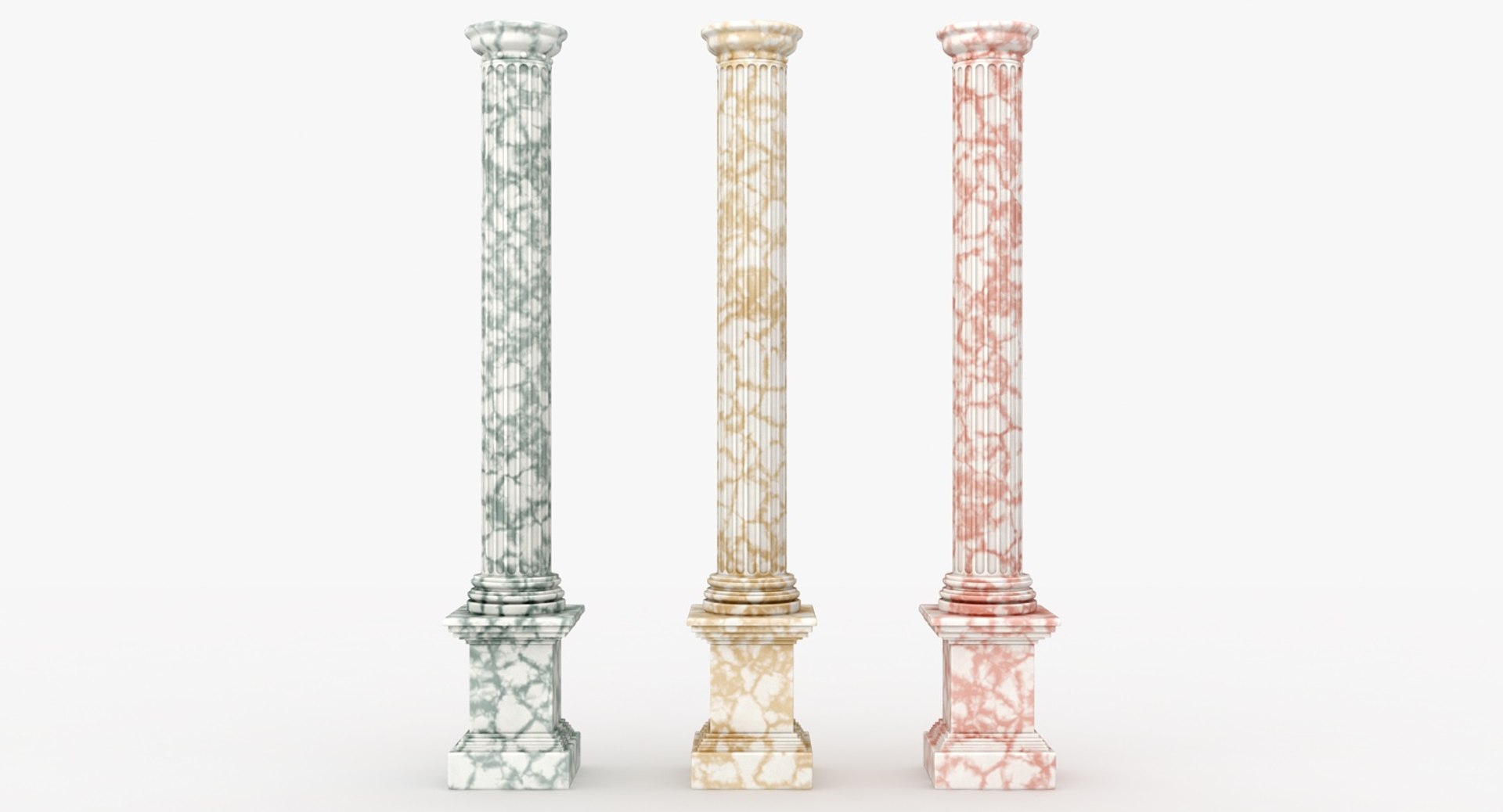 3d Model Of Column 03 3 Colors