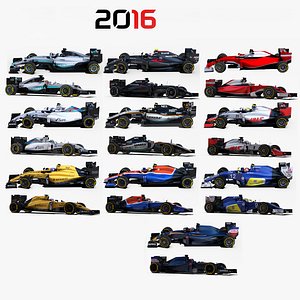 3d model formula 1 cars 2016