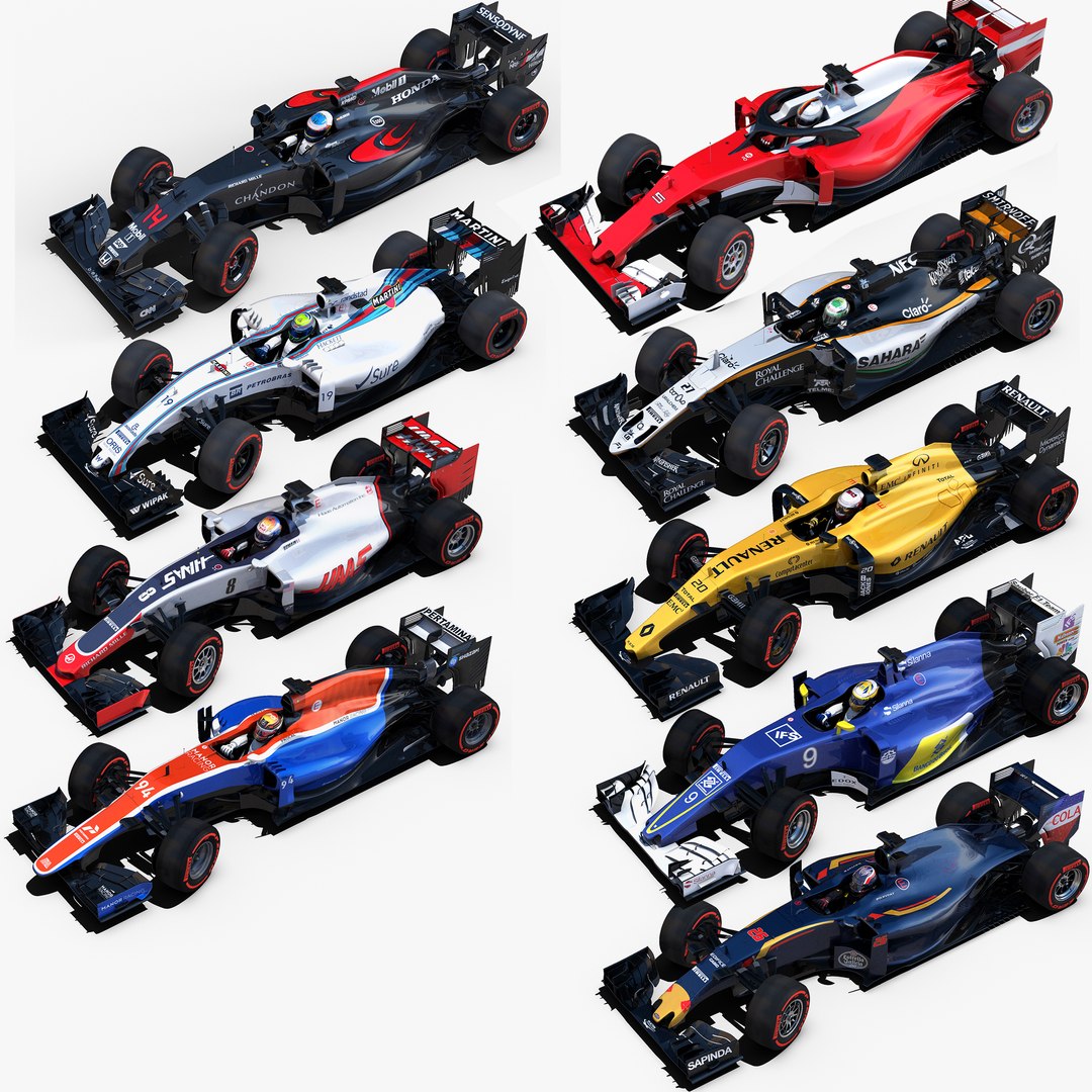 3d Model Formula 1 Cars 2016