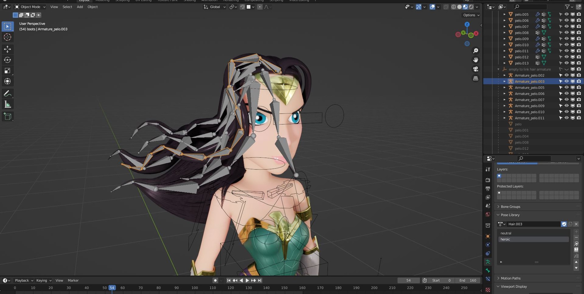 3D Amazon Woman Cartoon Style Model - TurboSquid 1869617