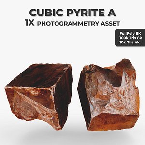 3D Minerals - Cubic Pyrite A
