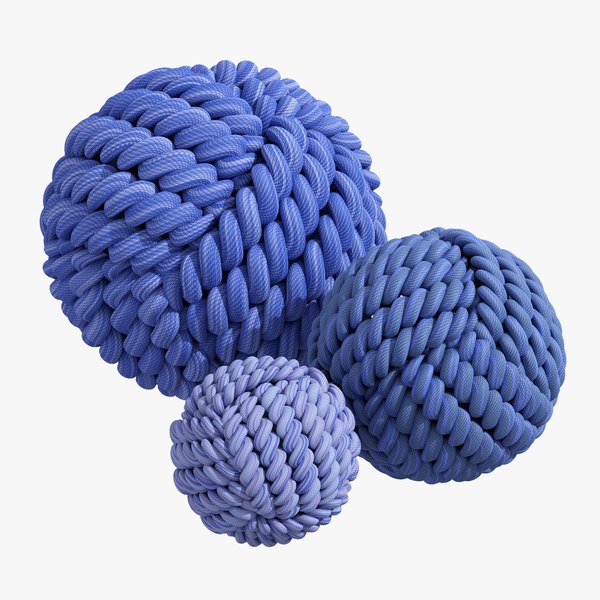 Fabric balls decoration 3D model