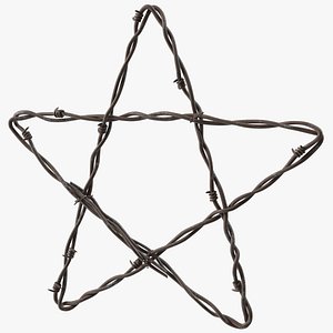 Barbed Wire Star Rusty