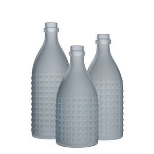 Bottles - Frosted Glass set 1d