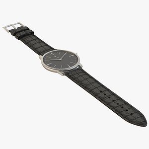 Luxury Watch Silver Black