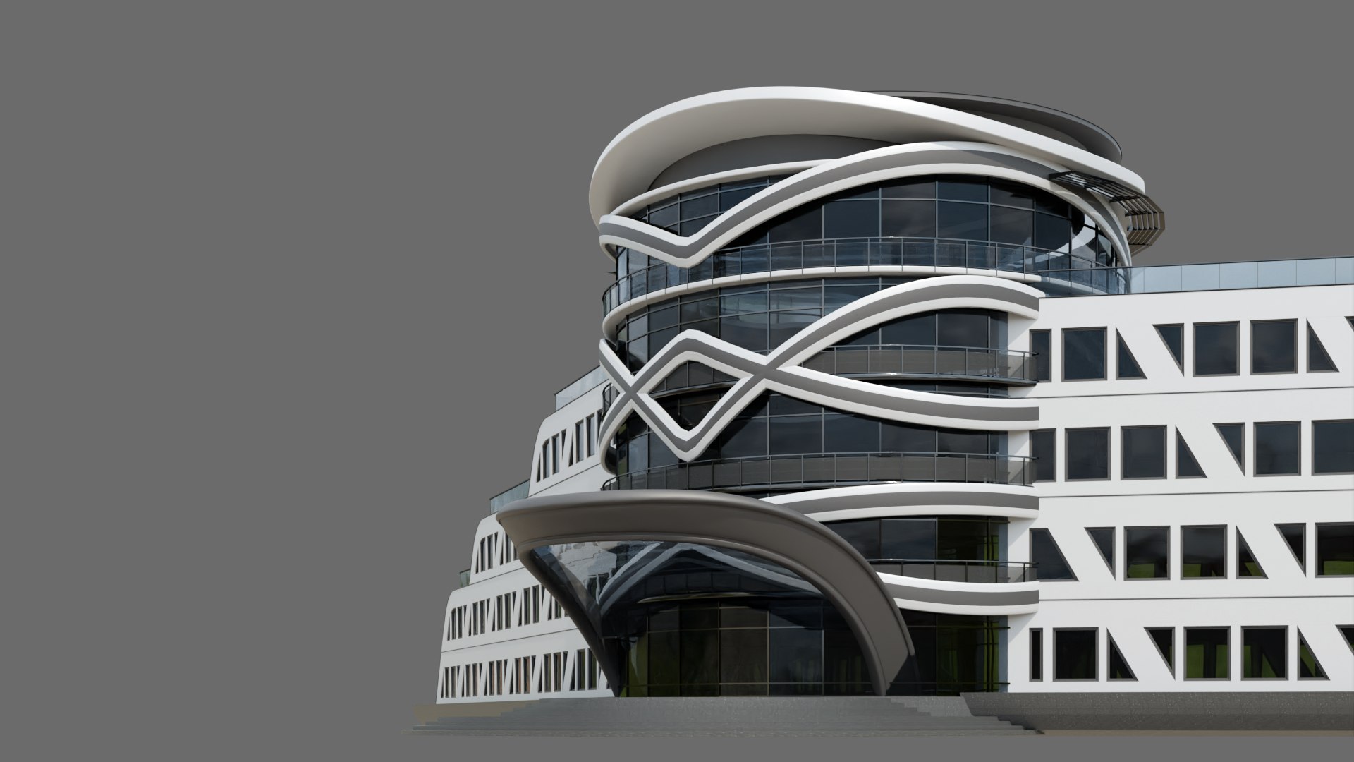 3D Beach Hotel Model - TurboSquid 2028943