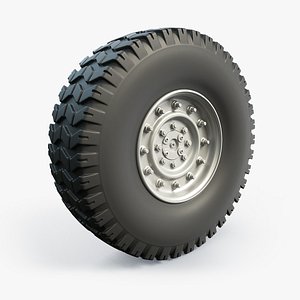 3D HMMWV M998 Wheel High-Poly model