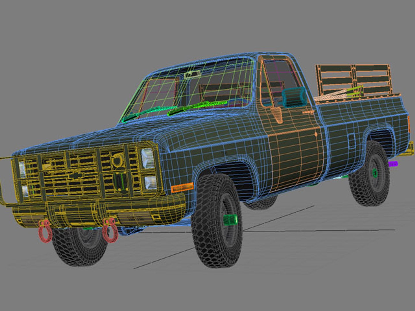 Army M1008 3d Model