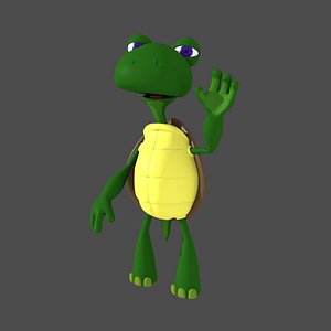 3D cartoon tortoise model