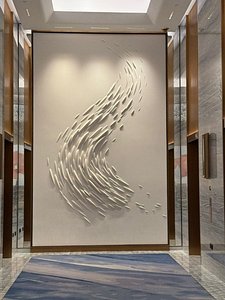 3D Modern Abstract Organic Relief Wall Decor Set STL Mural CNC 406