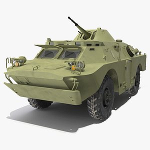 BRDM 2 Amphibious Vehicle Green 3D