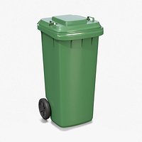 Urban Rubbish Bin - Outdoor Refuse Container Asset