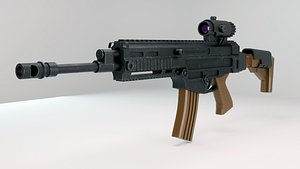 Assault rifle 3D model