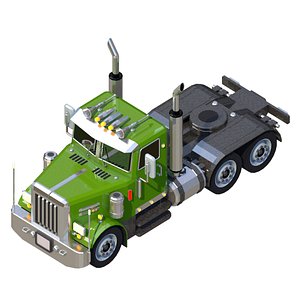 American Semitruck Model 3D model