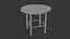 Fantasy Low Poly Hobbit Round Wooden Table