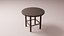 Fantasy Low Poly Hobbit Round Wooden Table