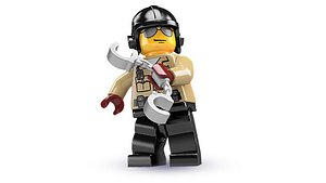 Lego Traffic Cop - Rigged Minifigure - 8684-6