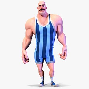 Stylized Rigged Athlete Man model