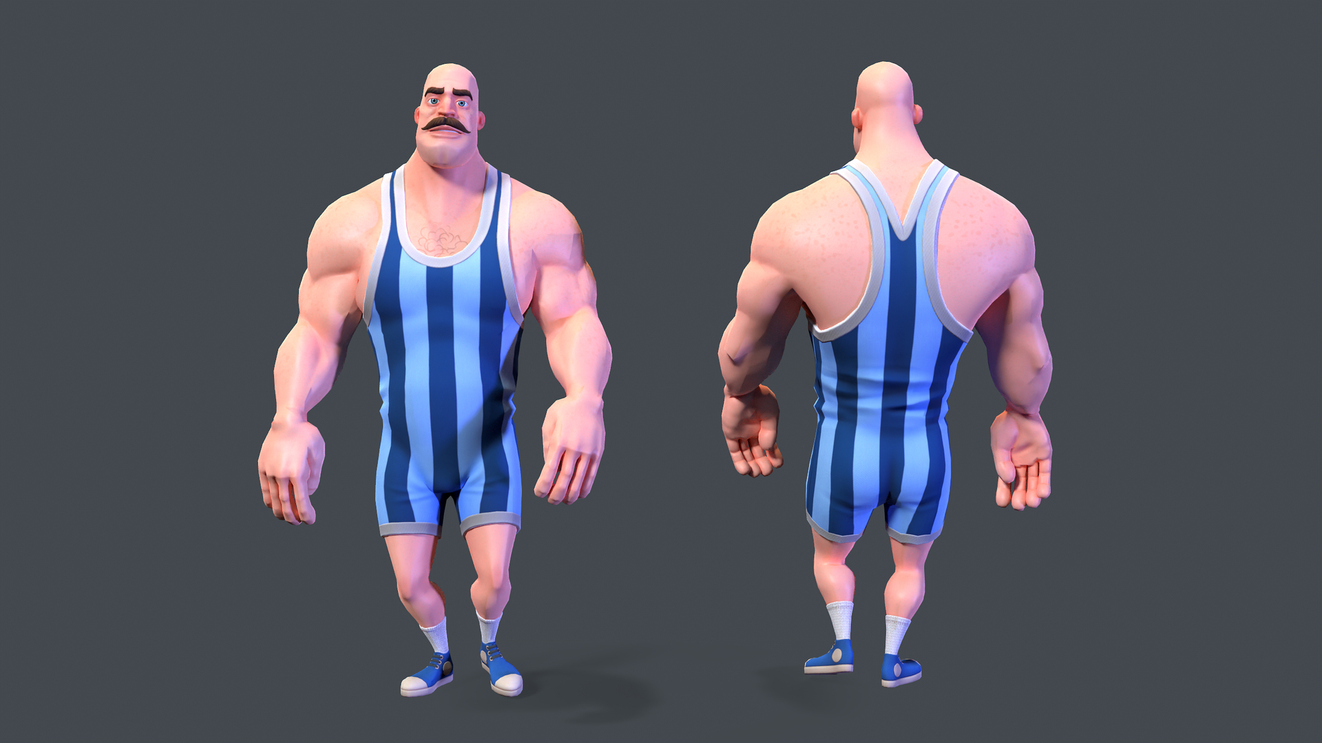 Stylized Rigged Athlete Man Model - TurboSquid 1740228