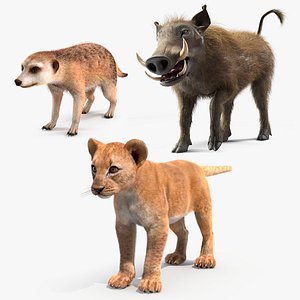 Rigged Lion King Animals Fur Collection