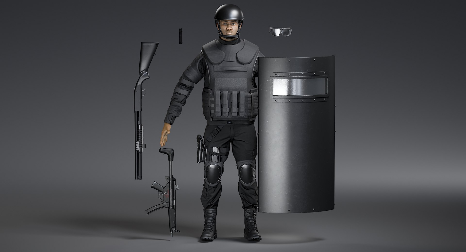 3D uniform swat equipment model https://p.turbosquid.com/ts-thumb/NL/9MmrJU/iC6giltO/_view07/jpg/1573476978/1920x1080/fit_q87/18cb49e9961547aed195a86c7f135c86b7980c25/_view07.jpg