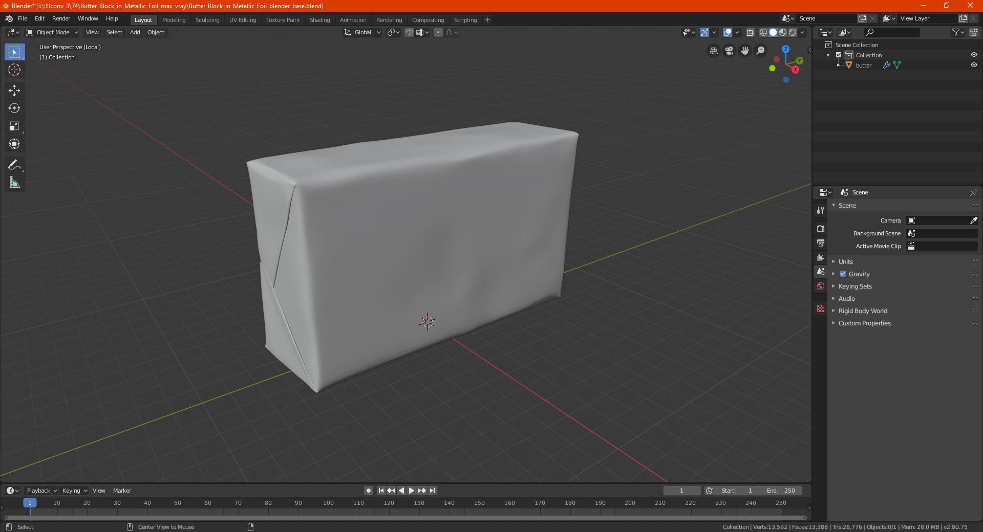 Wrapped Unsalted Cow Milk Butter 3D model https://p.turbosquid.com/ts-thumb/NL/B64U2z/MH/wrappedunsaltedcowmilkbutter3dsmodel044/jpg/1619409524/1920x1080/fit_q87/0715255d6d6eca6a961bed86e7a00896798a5e39/wrappedunsaltedcowmilkbutter3dsmodel044.jpg