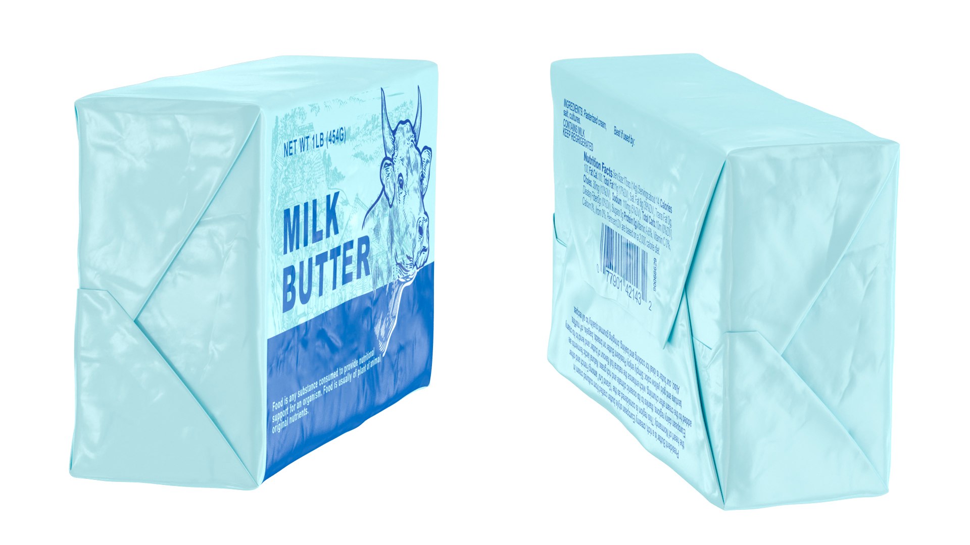 Wrapped Unsalted Cow Milk Butter 3D model https://p.turbosquid.com/ts-thumb/NL/B64U2z/QW/wrappedunsaltedcowmilkbutter3dsmodel010/jpg/1619409236/1920x1080/fit_q87/da53f2c45c0c3952ff8da602bb5596fca4d19619/wrappedunsaltedcowmilkbutter3dsmodel010.jpg