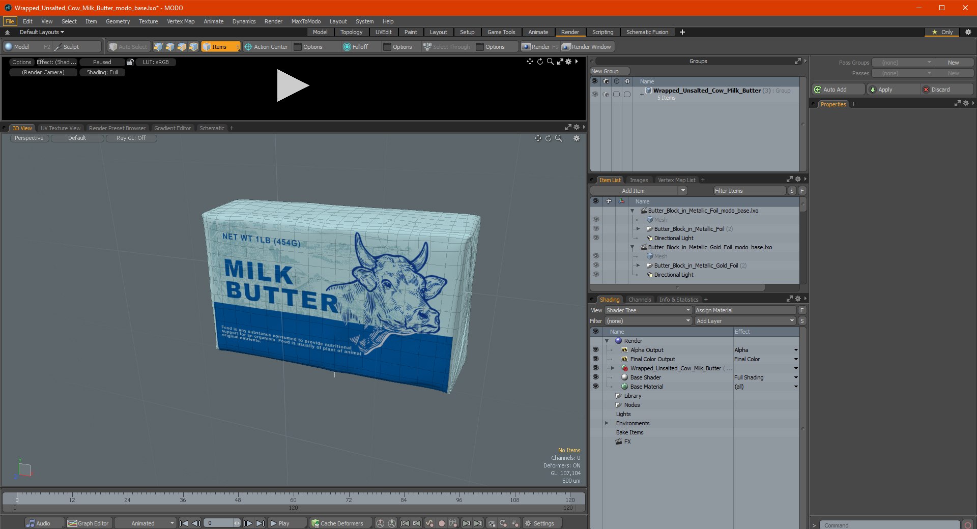 Wrapped Unsalted Cow Milk Butter 3D model https://p.turbosquid.com/ts-thumb/NL/B64U2z/WI/wrappedunsaltedcowmilkbutter3dsmodel045/jpg/1619409531/1920x1080/fit_q87/e8a73fc440cc877d6bd176390b98704caff5467b/wrappedunsaltedcowmilkbutter3dsmodel045.jpg