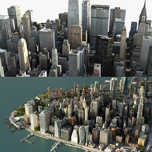 Manhattan Low Poly City Pack – Lower Manhattan + Midtown Section