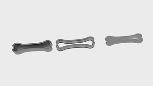 3D model bone cookie cutter mold