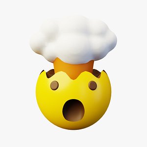 Exploded Head or Stress Emoticon Emoji or Smiley