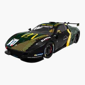 3D model Ligier JS2 R TM Evolution Team Number 11